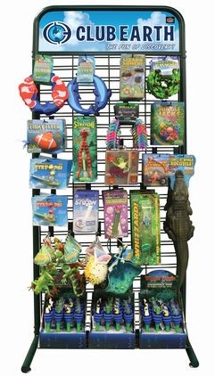2-Sided Display  |  Play Visions, Club Earth & Cascade Toys
